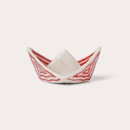 Ceramic Boat Small Red